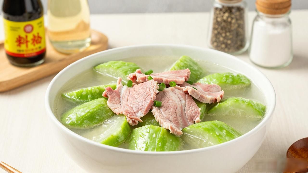 丝瓜肉片汤的营养价值_丝瓜汆肉片视频_丝瓜肉片汤食材选择与预处理
